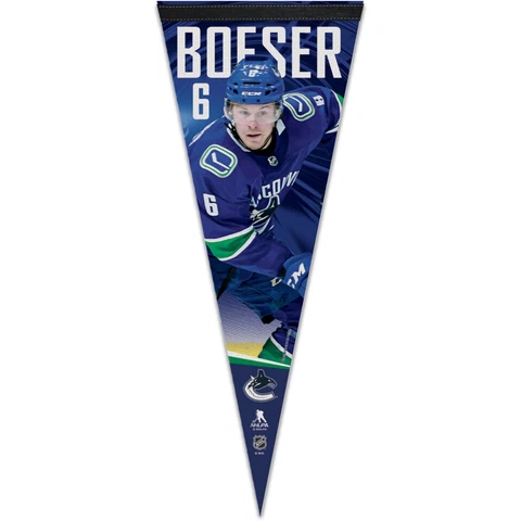 WinCraft Brock Boeser Vancouver Canucks 12'' x 30'' Player Premium Pennant Cover