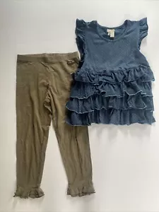 Matilda Jane It’s A Wonderful Parade Blue Lizzy 14 Top Polka Dot Brown Leggings - Bild 1 von 10