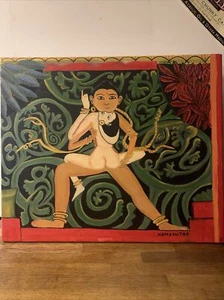 Hand painted Redraw From Kamasutra Book 51x61cm 20x24” Acrylic Painting Drawing - Picture 1 of 6