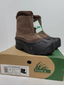 BOTAS ITASCA BRUNSWICK TALLA THINSULATE 200 GRAMOS MARRÓN CREMALLERA LATERAL TOBILLO PARA HOMBRE 7 NUEVAS - Imagen 1 de 5