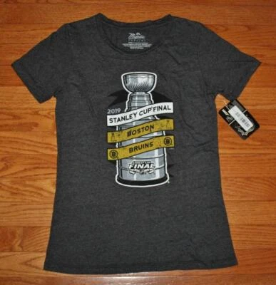 NWT Majestic THREADS Made in USA Womens Boston Bruins T-Shirt Stanley Cup *1N - Image 1 of 4