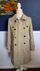 J. Crew Icon Trenchcoat Khaki Natur Style 11210 Zweireiher Knopf Small - Bild 1 von 9