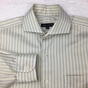 Robert Talbott Dress Shirt Mens 15.5-33 Blue/Ivory Striped Long Sleeves - Picture 1 of 10