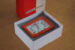 Vintage Rayard Alarm Clock - Mid Century Design, Orange, Made in Fance, As New - Bild 1 von 8