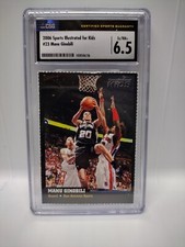 🏀Graded 2006-2007 Sports Illustrated For Kids Manu Ginobili #23 CSG 6.5 Spurs