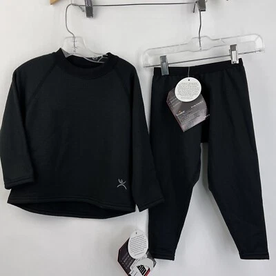 Conjunto de Camada Base Body Sensors Infantil Tamanho 2t Preto Meninos Meninas Calças Juvenis Camisa - Imagem 1 de 4