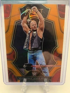 2023 WWE Panini Select Stone Cold Steve Austin Premier Orange Prizm 36/49 - Picture 1 of 2