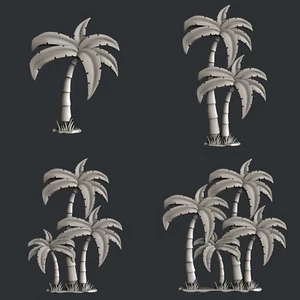 3d STL models for CNC, Artcam, Aspire, relief Palm - Picture 1 of 9
