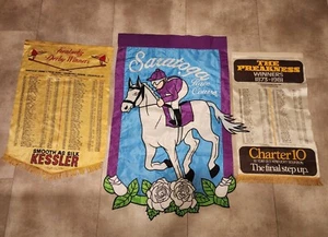 Saratoga Raceway Kentucky Derby Preakness Horse Racing Banners Flags - Bild 1 von 8