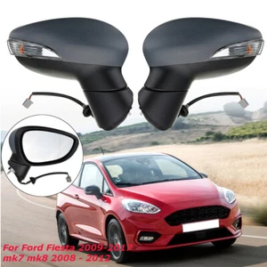 2x Rétroviseur avec Clignotant Pour Ford Fiesta 2009-2017 / mk7 mk8 2008-2012 - Imagen 1 de 10
