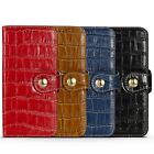 Alligator Pattern Cowhide Leather Folio Wallet Case for iPhone 14  / 14 Plus