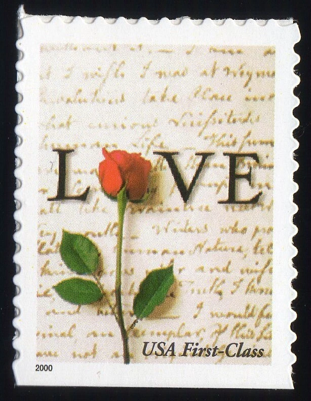 Scott #3496a Love Letters Rose (Abigail Adams) Single Stamp - MNH - Image 1 of 1