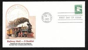 #2113a (22c) "D" Eagle Booklet Single -Railway Mail Cachet - Fleetwood FDC - Picture 1 of 2
