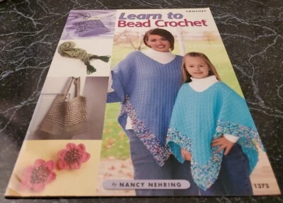 Q9 AMERICAN SCHOOL OF NEEDLEWORK 2005, LEARN TO BEAD CROCHET PATTERN LEAFLET  - Image 1 of 2