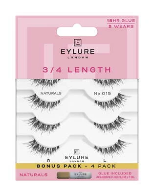 3/4 Length Light & Wispy No. 015 Eyelashes, Multipack - Image 1 of 3