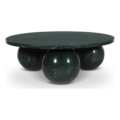Meridian Furniture Spherical Green Forest Marble Coffee Table - Image 1 of 2