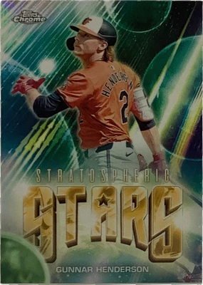 2024 Topps Chrome Update Gunnar Henderson Stratospheric Stars Orioles - Image 1 of 2