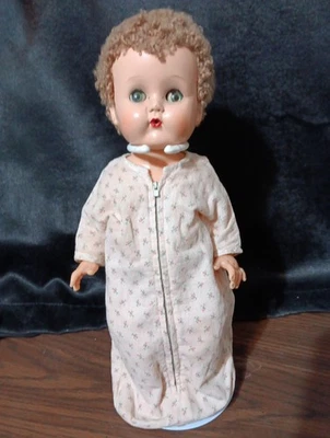 Vintage Ideal Betsy Wetsy 13.5" Doll, Hard Plastic Head, Caracul Wig 1950's - Image 1 of 4