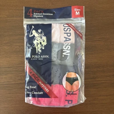 Женские хипстерские трусики U.S. Ass упаковка 4 шт. ребристые бесшовные средние НОВЫЕ - Изображение 1 из 4