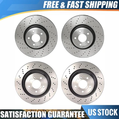 Brembo 4 Front Rear Brake Rotor Fits Mercedes-Benz SL400 3.0L - Image 1 of 4