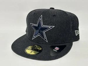 Dallas Cowboys NFL Heather Gray Collection Fitted Hat New Era 59FIFTY, Size 8 - Picture 1 of 7