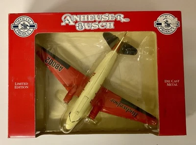 SPEC CAST LIBERTY CLASSIC VINTAGE AIRPLANE BANK-BUDWEISER 1936 DC-3  - Image 1 of 3