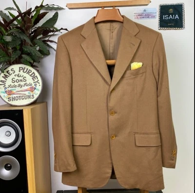 ISAIA Napoli (38R) Wool & Cashmere Handmade Hand Tailored Bespoke Sport Jacket - Image 1 of 4