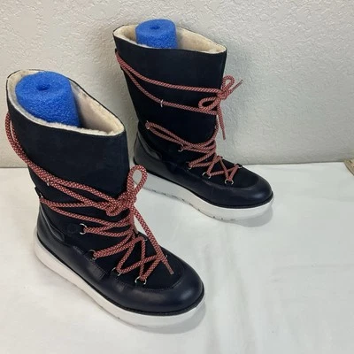 BOTAS DE BECERRO FITFLOP SKANDI GAMUZA AZUL MARINO MEDIANOCHE TALLA US 9 Muy Buen Estado. Foto 1 de 4