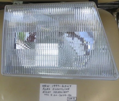 NEW 1997-2007 Ford Econoline Right Passenger Headlight with 1 Bulb  TYC brand - Image 1 of 3