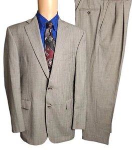 Traje de Lana Jack Victor Loreto Super 120s Gris Glen Cuadros Hombres 40R 33x29 Clásico - Imagen 1 de 22
