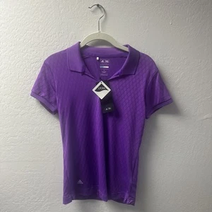 Adidas Pure Motion Polo Golf Shirt Womens Small Purple Polyester - Picture 1 of 5