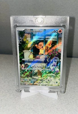 Pokemon Juego de Cartas Coleccionables Charmander 044 SV: Escarlata y Violeta Arte Completo Holo Estrella Negra Promo Foto 1 de 2