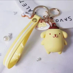 Kawaii Hello Kitty Bommel Purin gelb Schlüsselanhänger Handtasche Anhänger - Bild 1 von 3