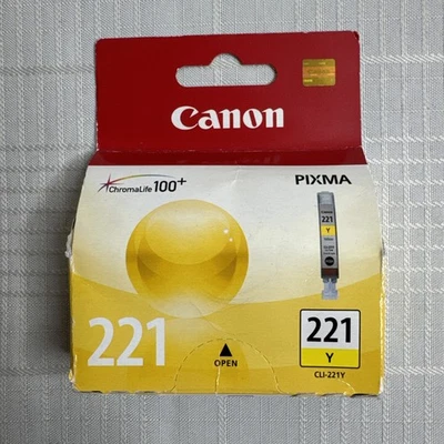 Cartucho de tinta amarillo genuino Canon Pixma CLI-221 CLI-221Y NUEVO SELLADO Foto 1 de 4