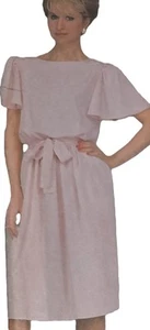 1980s Flutter Puff Balloon Sleeve Blouson Tea Dress McCalls 8510 Sewing Pattern - Picture 1 of 3