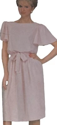 1980s Flutter Puff Balloon Sleeve Blouson Tea Dress McCalls 8510 Sewing Pattern - Image 1 of 3