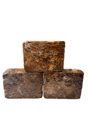 Raw African Black Soap Bar 100% Pure Natural Organic From Ghana 5oz Bar - Image 1 of 4