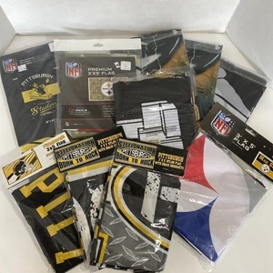 10x NEW Pittsburgh Steelers 3x5 Flag Banner Lot NFL Football Tailgate Man Cave - Picture 1 of 8