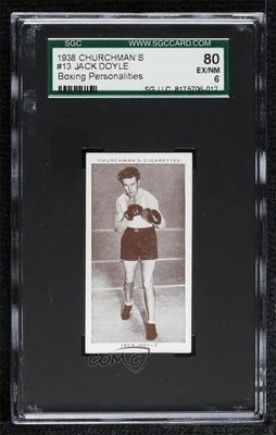 1938 Churchman's Boxing Personalities Tobacco Jack Doyle #13 SGC 80 - Image 1 of 2