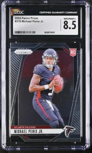 Michael Penix Jr. 2024 Panini Prizm RC Rookie #378 Atlanta Falcons CGC 8.5 - Picture 1 of 2