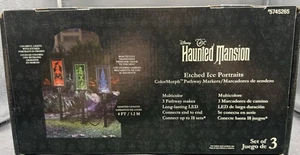 Disney Haunted Mansion 3-Count LED Etched Portraits Pathway Marker Lights NEW - Picture 1 of 3
