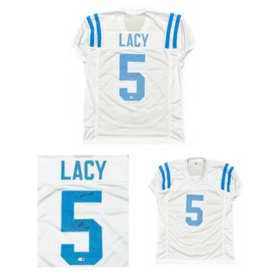 KEWAN LACY SIGNED CUSTOM WHITE JERSEY JSA HOTTY TODDY - Image 1 of 4