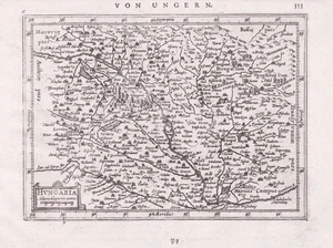 Ungarn Hungary Magyarorszag map Karte Mercator Kupferstich 1607 - Bild 1 von 1
