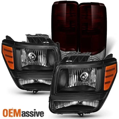 Faros y luces traseras rojas oscuras Fit 2007 2008 2009 2010 2011 Dodge Nitro negros Foto 1 de 4