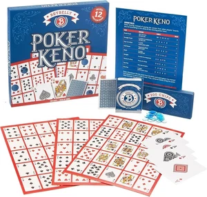 Brybelly Poker Keno Spiel Set mit Karten und Chips - Erwachsene Familie Casino... - Bild 1 von 3