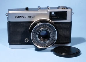 Olympus Trip 35 Compact 35mm Film Camera D.Zuiko 40mm f/2.8 Lens * Fully Working - Picture 1 of 6