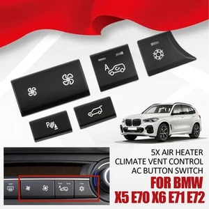 5* AIR HEATER CLIMATE VENT CONTROL AC BUTTON SWITCH For BMW X5 E70 X6 E71 E727HQ - Foto 1 di 11