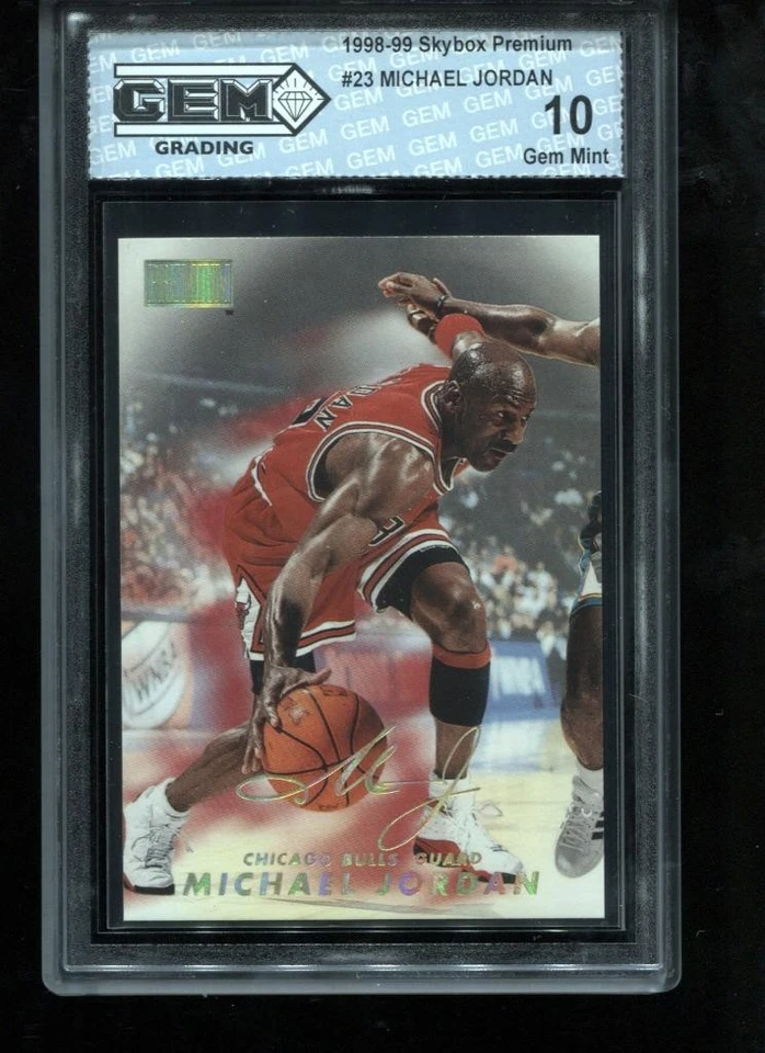 Michael Jordan 1998-99 Skybox Premium #23 NBA Card Chicago Bulls GEM MINT 10 - Image 1 of 2