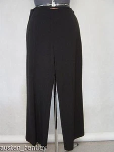 NEW MARGARET M. CANADA BLACK FLAT FRONT CROPPED PANTS 8 - Bild 1 von 1