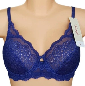 Triumph Muse W 70 - 90 Cup B - E Underwire Bra Blue Storm - Picture 1 of 2